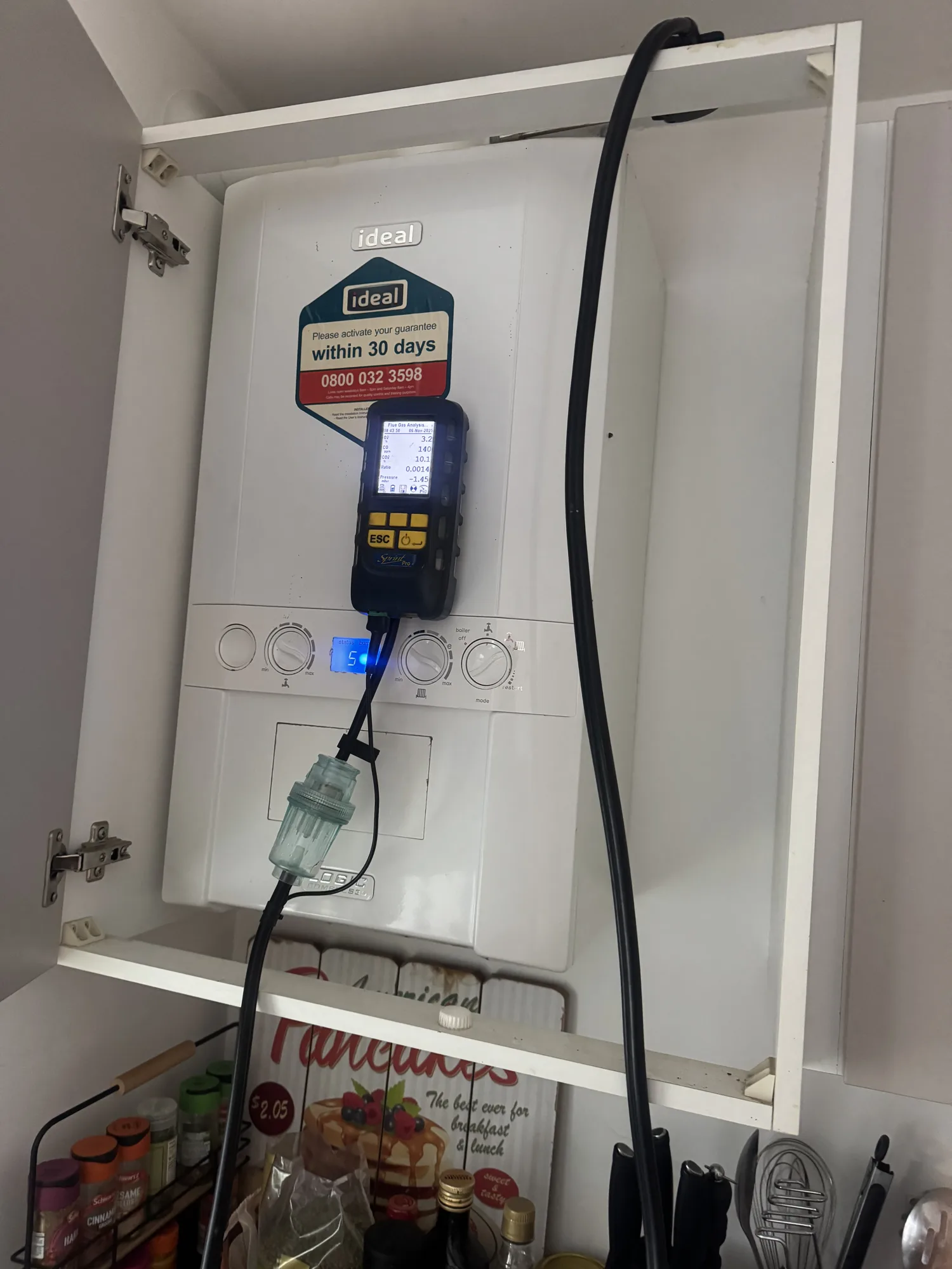 RJL Gas Services carrying out a boiler service in Doncaster